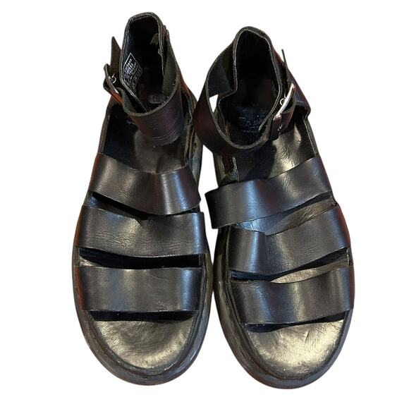 DR. MARTENS Black Leather Clarissa Platform Gladiator Sandals Womens EU 37, US 6 - Picture 2 of 8